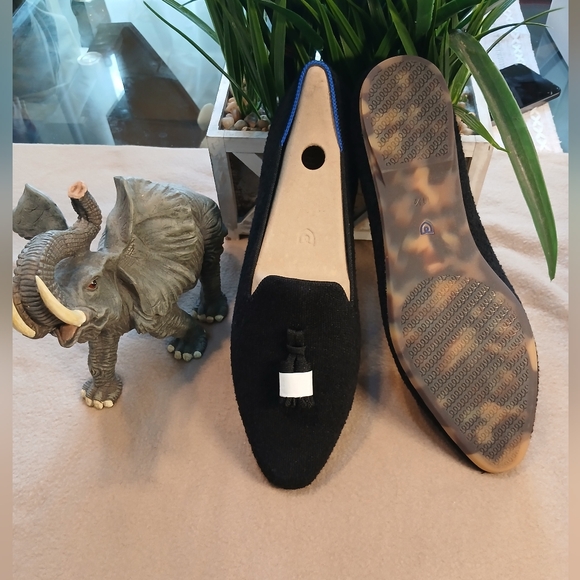 Rothy's The Almond Tassel Loafer Black Boucle New - Picture 2 of 4